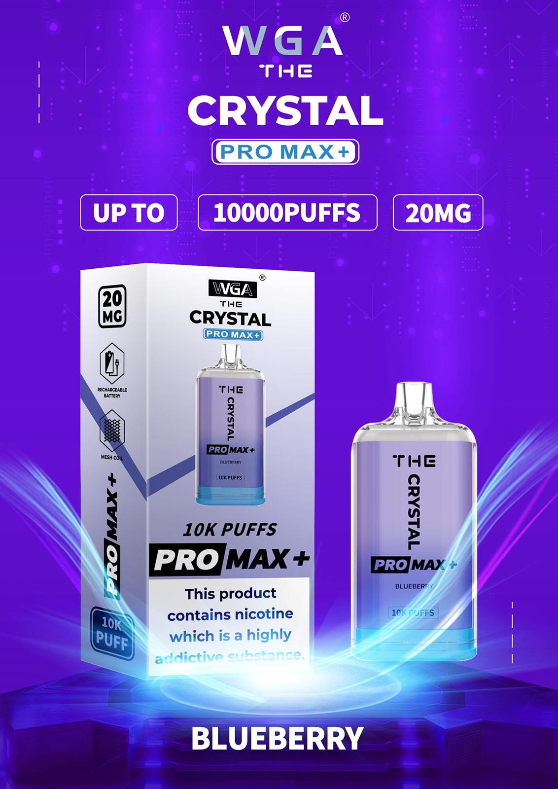 The Crystal Pro Max + 10000 Züge Einweg Vape