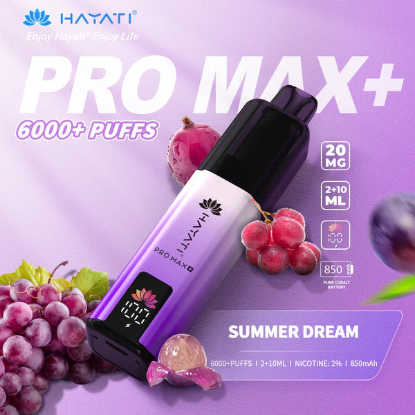 Hayat Pro Max+ 6000 Puffs Disposable Vape