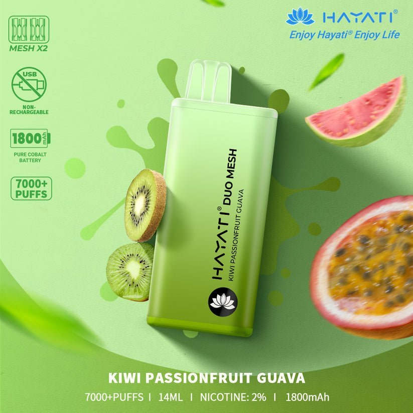 Hayati Duo Mesh 7000 Puffs Disposable Vape Bar Pod Kit #Simbavapes#